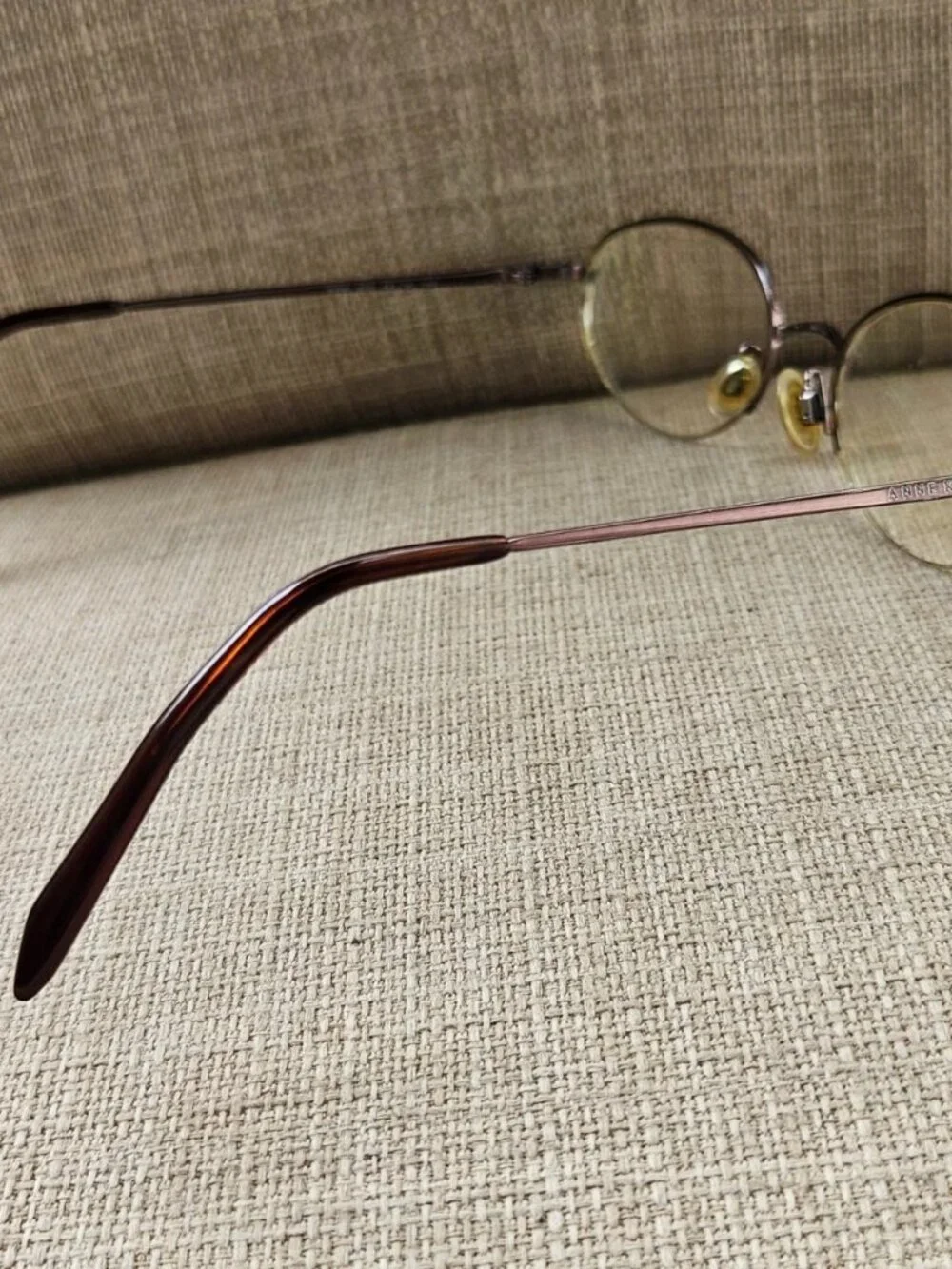 Anne Klein Women Glasses Frame Half Rim Eyewear 9054 Eyeglasses Brown To